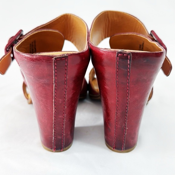 KORK-EASE Purple Leather Sandals Block Heels Slip Ons Size 8 - Picture 5 of 7